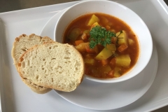 Veggie-Casserole-served-with-Fresh-Baked-Bread